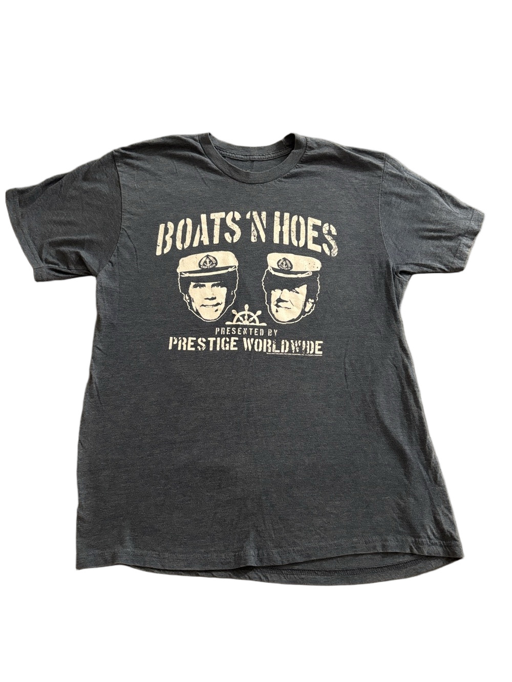 Boats N Hoes Prestige Worldwide Step Brothers Graphic Tee Blue Sz L